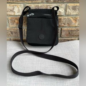 Like New Kipling Adjustable Black Crossbody Bag